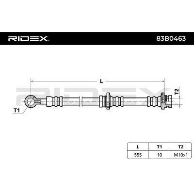 Brake Hose RIDEX 83B0463 83B0463 - photo 6