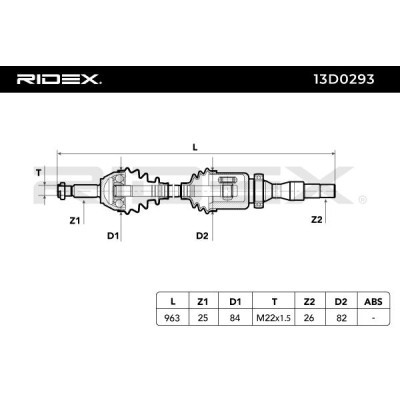 Drive Shaft RIDEX 13D0293 13D0293 - photo 7
