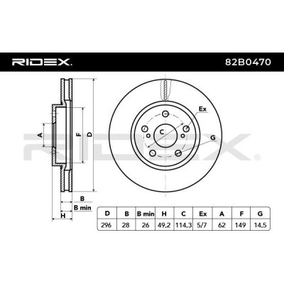 Brake Disc RIDEX 82B0470 82B0470 - photo 5