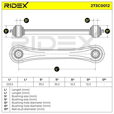 Control Arm RIDEX 273C0012 273C0012 - photo 6