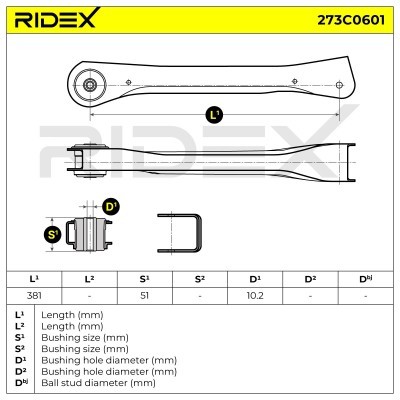 Control Arm RIDEX 273C0601 273C0601 - photo 7