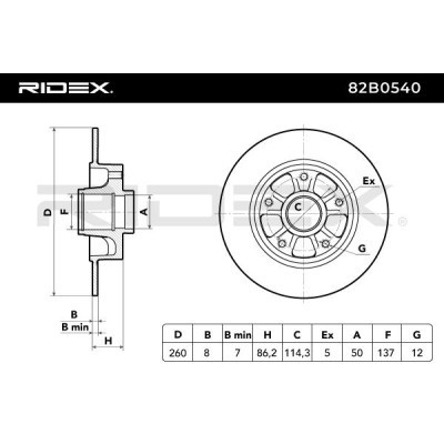Brake Disc RIDEX 82B0540 82B0540 - photo 4