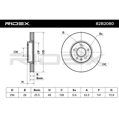 Brake Disc RIDEX 82B2080 82B2080 - photo 6