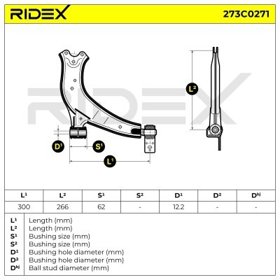 Control Arm RIDEX 273C0271 273C0271 - photo 5