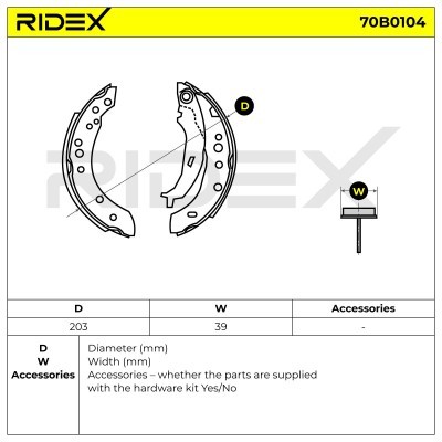 Brake Pads Set RIDEX 70B0104 70B0104 - photo 5