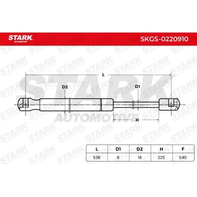 Gas Spring, boot-/cargo area Stark SKGS-0220910 SKGS-0220910 - photo 6