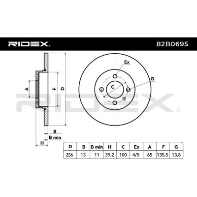 Brake Disc RIDEX 82B0695 82B0695 - photo 4