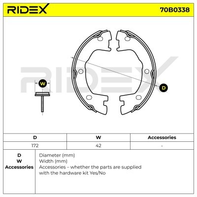 Brake Pads Set RIDEX 70B0338 70B0338 - photo 6