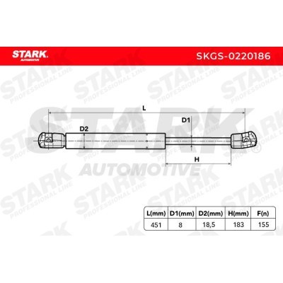 Gas Spring, boot-/cargo area Stark SKGS-0220186 SKGS-0220186 - photo 3
