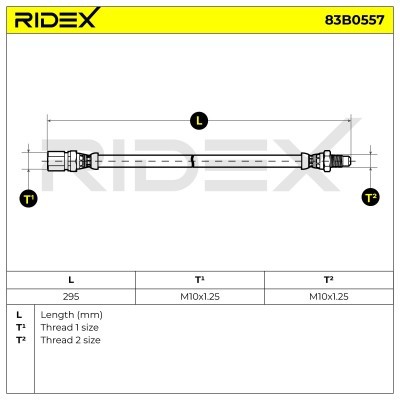 Brake Hose RIDEX 83B0557 83B0557 - photo 7