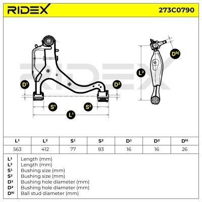 Control Arm RIDEX 273C0790 273C0790 - photo 8