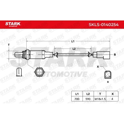 Lambda (Oxygen) Sensor Stark SKLS-0140254 SKLS-0140254 - photo 6