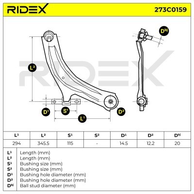 Control Arm RIDEX 273C0159 273C0159 - photo 11