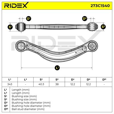 Control Arm RIDEX 273C1540 273C1540 - photo 6