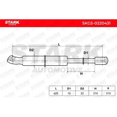 Gas Spring, boot-/cargo area Stark SKGS-0220431 SKGS-0220431 - photo 3