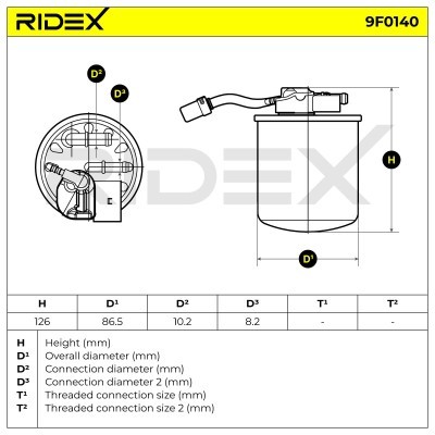 Fuel Filter RIDEX 9F0140 9F0140 - photo 5