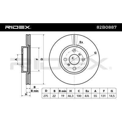Brake Disc RIDEX 82B0887 82B0887 - photo 3