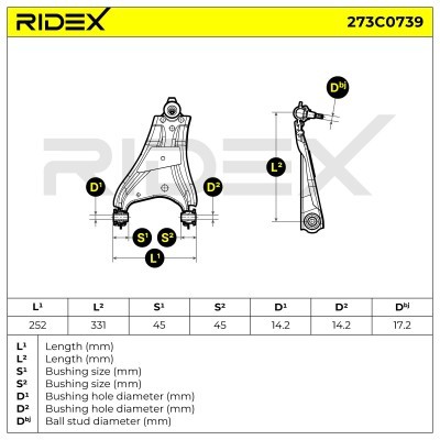 Control Arm RIDEX 273C0739 273C0739 - photo 6