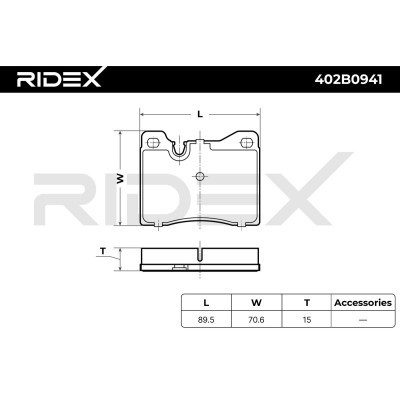 Brake Pads Set RIDEX 402B0941 402B0941 - photo 7