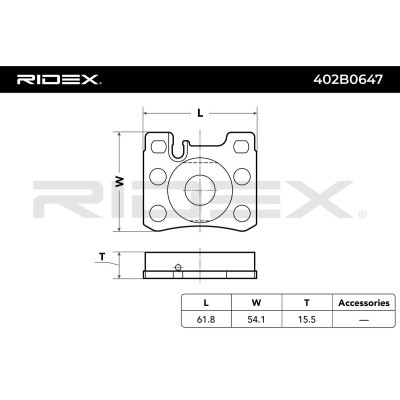 Brake Pads Set RIDEX 402B0647 402B0647 - photo 6