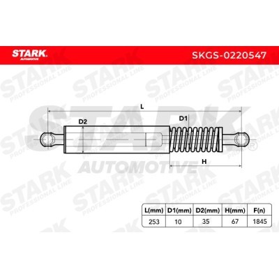 Gas Spring, boot-/cargo area Stark SKGS-0220547 SKGS-0220547 - photo 5