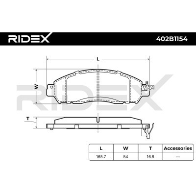 Brake Pads Set RIDEX 402B1154 402B1154 - photo 7