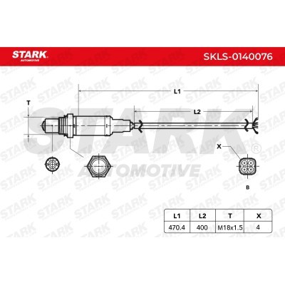 Lambda (Oxygen) Sensor Stark SKLS-0140076 SKLS-0140076 - photo 7