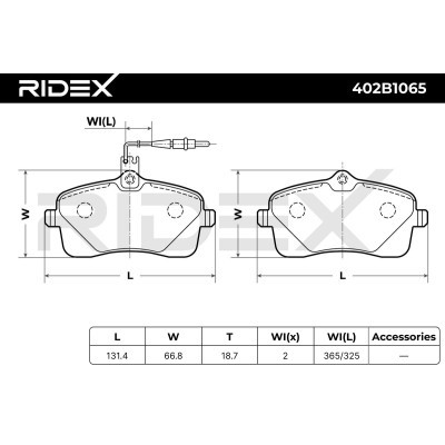 Brake Pads Set RIDEX 402B1065 402B1065 - photo 6
