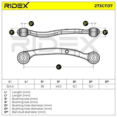 Control Arm RIDEX 273C1137 273C1137 - photo 6