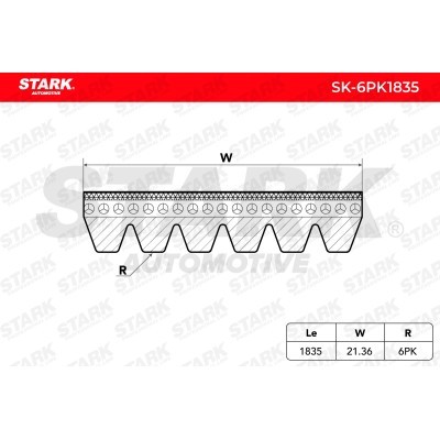 V-Ribbed Belt Stark SK-6PK1835 SK-6PK1835 - photo 5