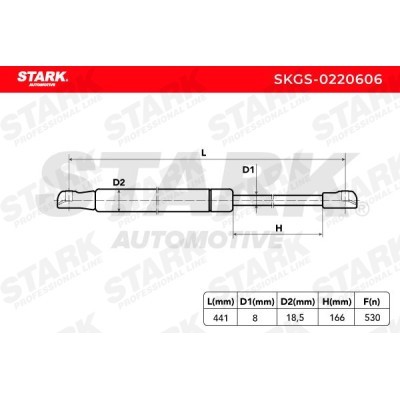 Gas Spring, boot-/cargo area Stark SKGS-0220606 SKGS-0220606 - photo 5