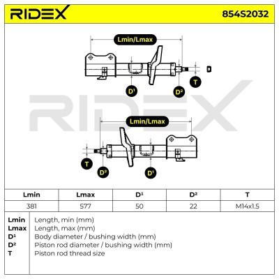 Shock Absorber RIDEX 854S2032 854S2032 - photo 5