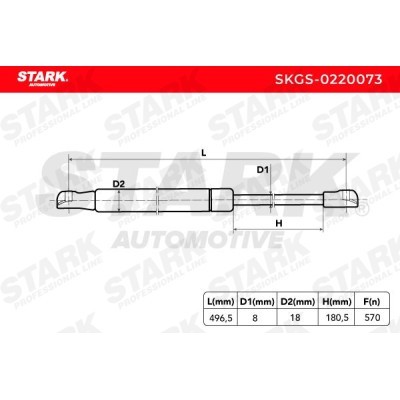 Gas Spring, boot-/cargo area Stark SKGS-0220073 SKGS-0220073 - photo 3