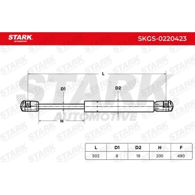 Gas Spring, boot-/cargo area Stark SKGS-0220423 SKGS-0220423 - photo 3