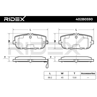 Brake Pads Set RIDEX 402B0590 402B0590 - photo 6