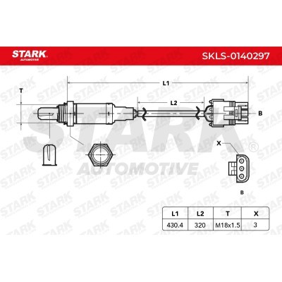 Lambda (Oxygen) Sensor Stark SKLS-0140297 SKLS-0140297 - photo 3
