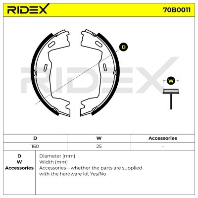Brake Pads Set RIDEX 70B0011 70B0011 - photo 5