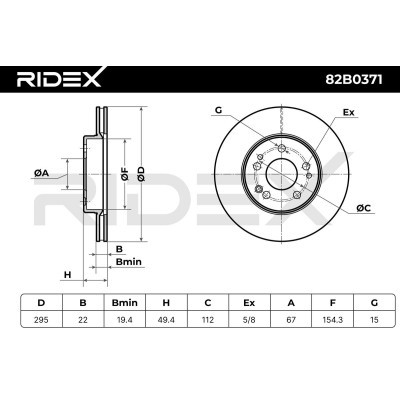 Brake Disc RIDEX 82B0371 82B0371 - photo 7
