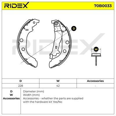 Brake Pads Set RIDEX 70B0033 70B0033 - photo 3