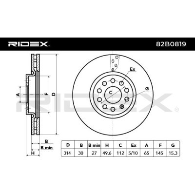 Brake Disc RIDEX 82B0819 82B0819 - photo 4