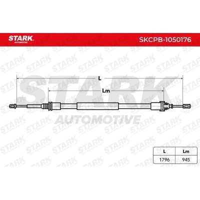 Cable Pull, Parking Brake Stark SKCPB-1050176 SKCPB-1050176 - photo 6