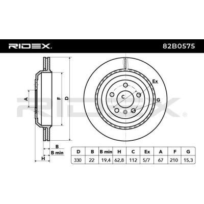 Brake Disc RIDEX 82B0575 82B0575 - photo 6