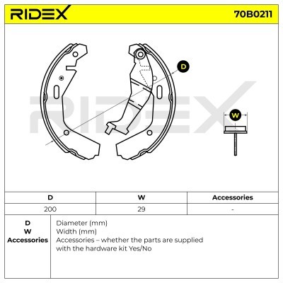 Brake Pads Set RIDEX 70B0211 70B0211 - photo 3