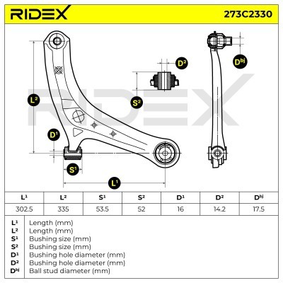 Control Arm RIDEX 273C2330 273C2330 - photo 8