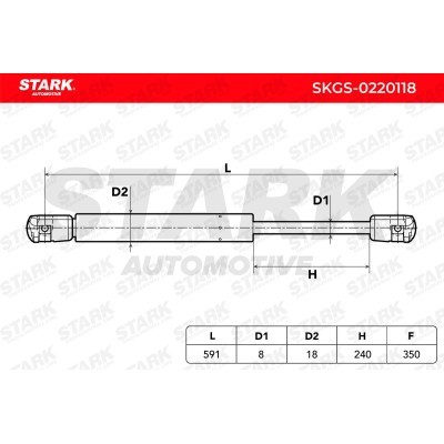 Gas Spring, boot-/cargo area Stark SKGS-0220118 SKGS-0220118 - photo 3