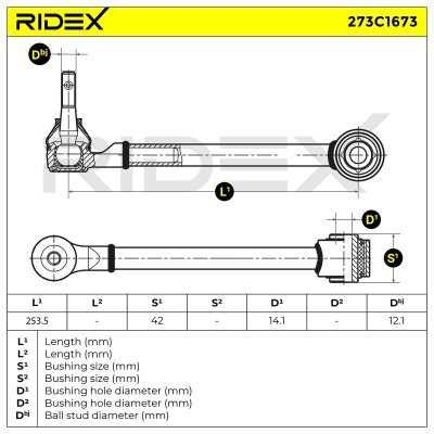 Control Arm RIDEX 273C1673 273C1673 - photo 7