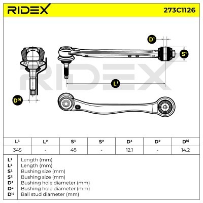 Control Arm RIDEX 273C1126 273C1126 - photo 5