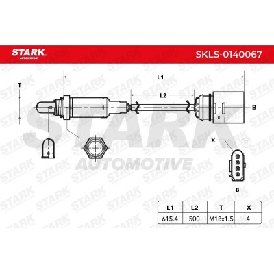 Lambda (Oxygen) Sensor Stark SKLS-0140067 SKLS-0140067 - photo 3