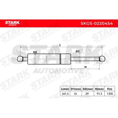 Gas Spring, boot-/cargo area Stark SKGS-0220454 SKGS-0220454 - photo 5