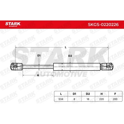 Gas Spring, boot-/cargo area Stark SKGS-0220226 SKGS-0220226 - photo 3